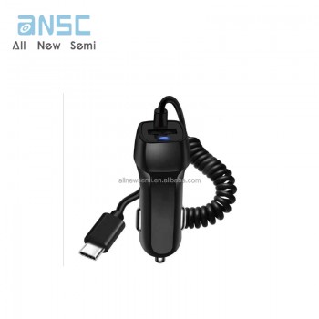 USB cable car charger with...